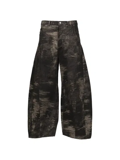 Taakk Jacquard Jeans In Brown