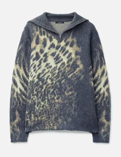 Taakk Leopard Knit In Blue