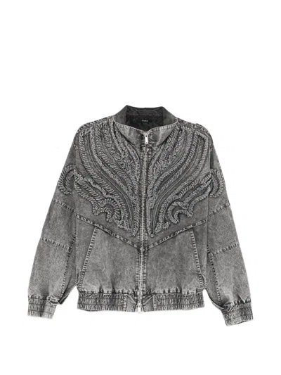 Taakk Lightweight Denim Jacket In Gray