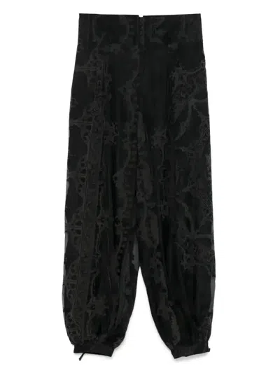 Taakk Patterned Trousers In Black