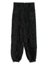 Taakk Patterned Trousers In Schwarz