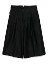 Taakk Pleat-detailed Trousers In Black