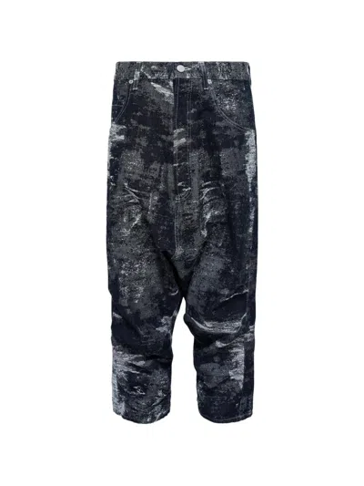 Taakk Sarouel Drop-crotch Trousers In Black