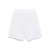 Taakk Embroidered Mesh Shorts In White