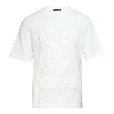 Taakk Tape Embroidery Jersey Tee In White