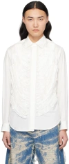Taakk White Frill Shirt In White