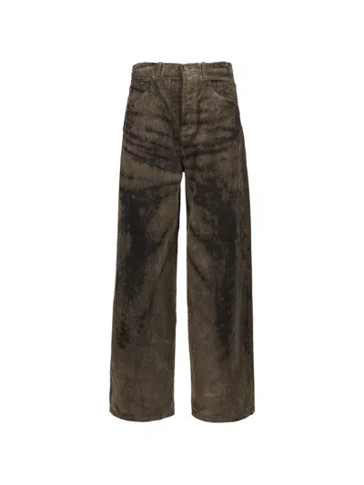 Taakk Wide-leg Jeans In Brown