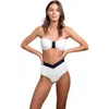 Tabacaru Blair High Waisted Two-piece Swimsuit In White