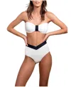 Tabacaru Blair High Waisted Two-piece Swimsuit In White