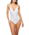 Tabacaru Catherine Floral Applique One-piece Swimsuit In White