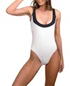 Tabacaru Cecil One-piece Swimsuit With Pearls In White