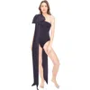Tabacaru Milly Black One-piece Swimsuit In Black With Black Bow