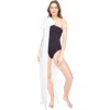 Tabacaru Milly Black One-piece Swimsuit In Black With White Bow