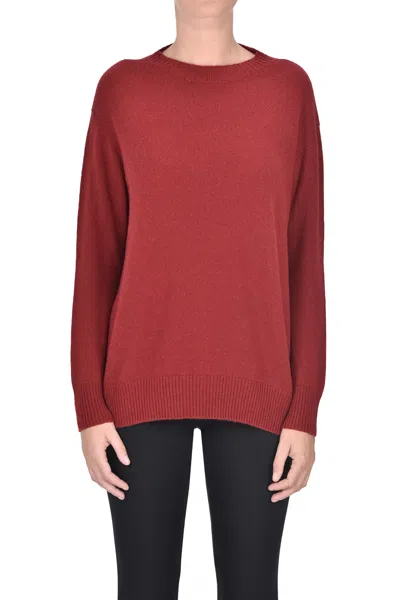 Tabaroni Cashmere Cashmere Pullover In Burgundy