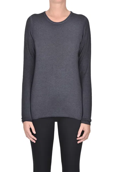 Tabaroni Cashmere Extrafine Cashmere Pullover In Gray