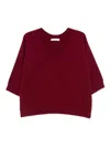 Tabaroni V-neck Sweater  In Red