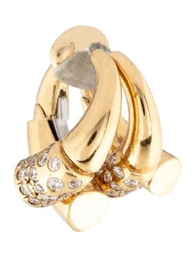 Pre-owned Tabayer 18k Diamond Oera Ear Cuff In Multi