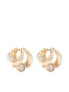 Tabayer 18kt Yellow Gold Oera Diamond Hoop Earrings In Gold