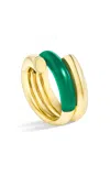 Tabayer Oera 18k Fairmined Yellow Gold Agate Ring