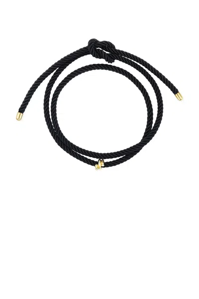 Tabayer Oera Coil Bead Bracelet In Yellow Gold & Black