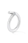 Tabayer Oera Pavé Diamond Ring In Silver