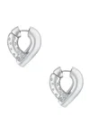 Tabayer 18k White Gold Oera Diamond Hoop Earrings In 18k White Gold & Pave Diamonds