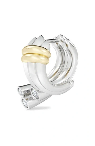Tabayer Oera Single Sheaf Huggie Hoop Earring In Multi