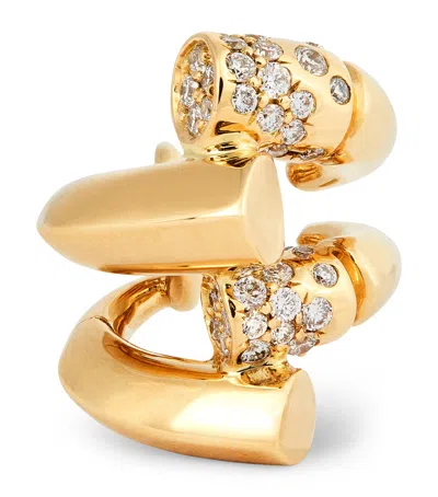 Tabayer Yellow Gold And Diamond Oera Ear Cuff