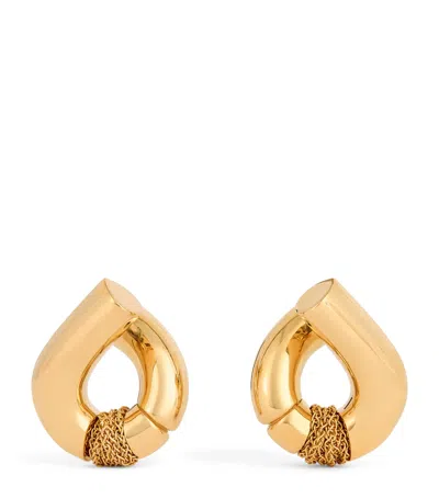 Tabayer Yellow Gold Oera Inverted Earrings