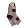 Tabio Multicolor Patchwork Crew Socks In Multi