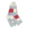 Tabio Multicolor Patchwork Socks In Gray
