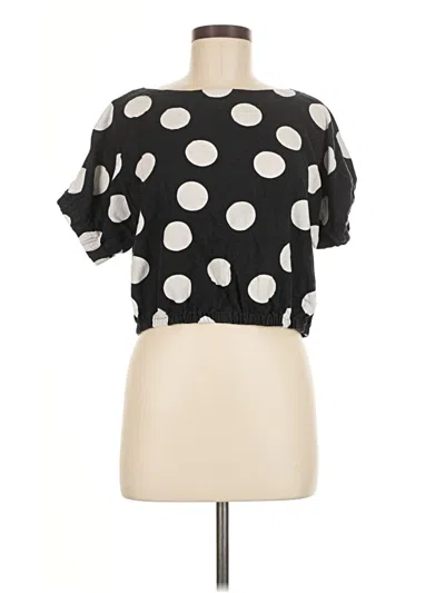 Pre-owned Tabitha Brown For Target Short Sleeve Blouse In Black
