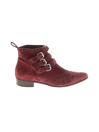 Pre-owned Tabitha Simmons Ankle Boots In Burgundy