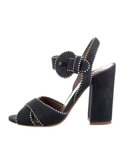 Pre-owned Tabitha Simmons Denim Sandals In Blue