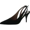 Tabitha Simmons Erika Womens Patent Leather Pointed Toe Pumps In Black