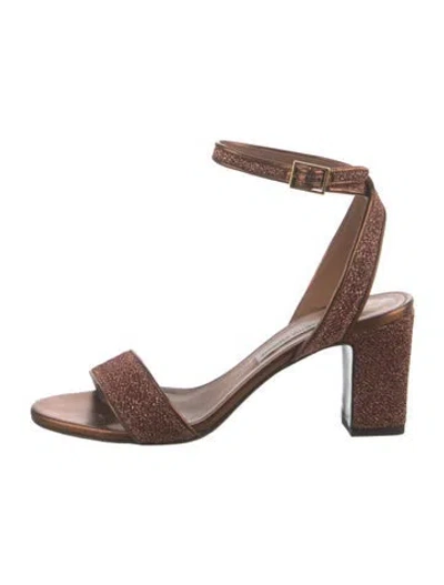 Pre-owned Tabitha Simmons Glitter Sandals In Silver