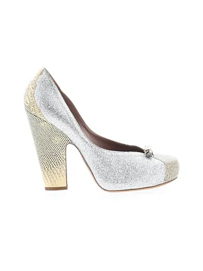 Pre-owned Tabitha Simmons Heels In Silver