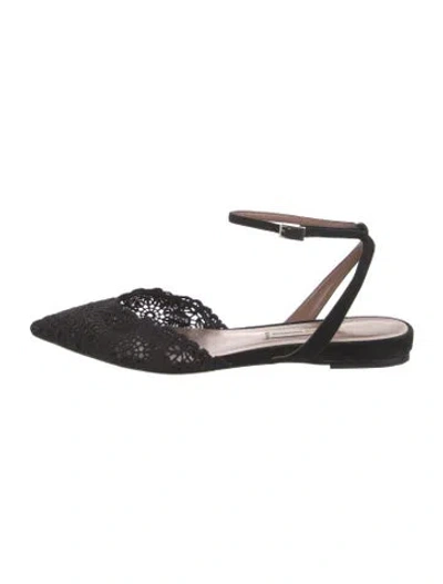 Pre-owned Tabitha Simmons Lace Mules In Black