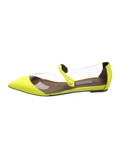 Pre-owned Tabitha Simmons Leather Ballet Flats In Yellow