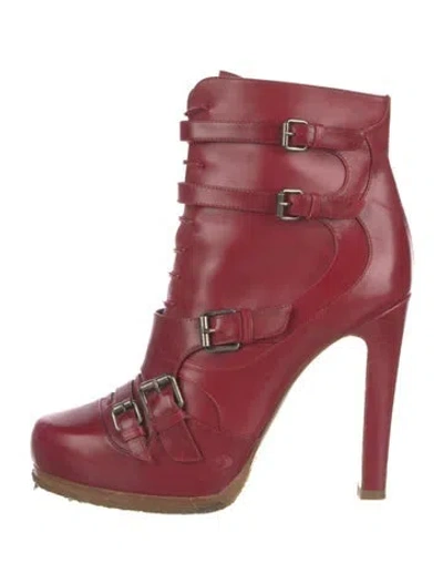 Pre-owned Tabitha Simmons Leather Boots In Red