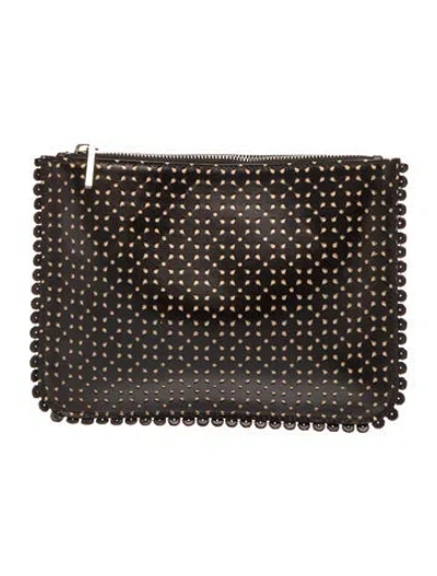Pre-owned Tabitha Simmons Leather Clutch In Black