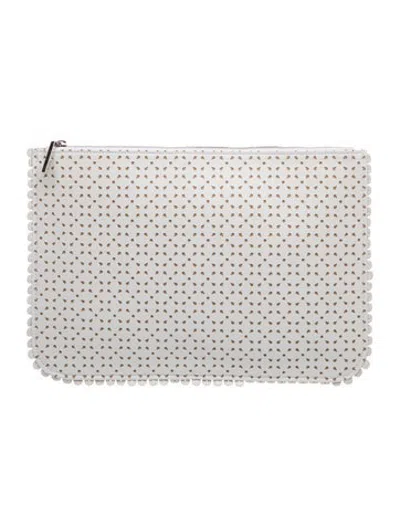 Pre-owned Tabitha Simmons Leather Clutch In White