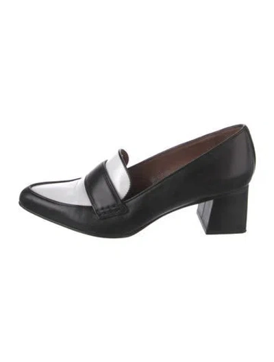 Pre-owned Tabitha Simmons Leather Colorblock Pattern Pumps In Black/white