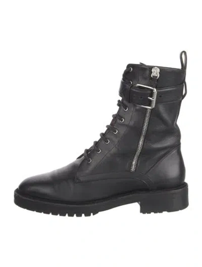Pre-owned Tabitha Simmons Leather Combat Boots In Black
