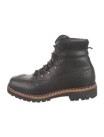 Pre-owned Tabitha Simmons Leather Combat Boots In Black