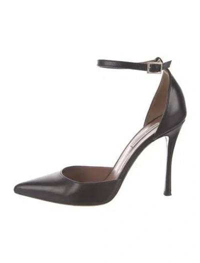 Pre-owned Tabitha Simmons Leather D'orsay Pumps In Black