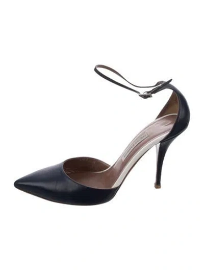 Pre-owned Tabitha Simmons Leather D'orsay Pumps In Silver