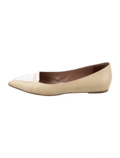 Pre-owned Tabitha Simmons Leather Flats In Neutral