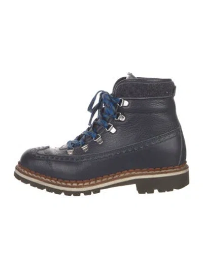 Pre-owned Tabitha Simmons Leather Hiking Boots In Blue