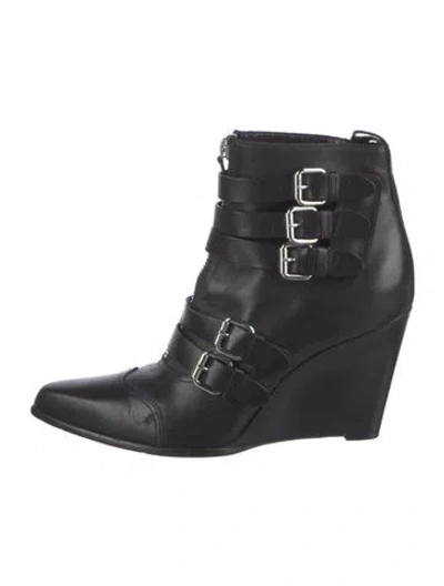Pre-owned Tabitha Simmons Leather Lace-up Boots In Black